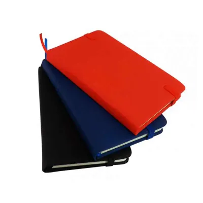 Kit caderneta Personalizado preto, azul e vermelho 