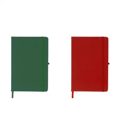 Cadernetas emborrachadas - verde e vermelha - 1750697