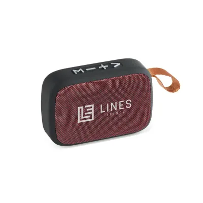 Caixa de som vermelha com microfone  - 1751029