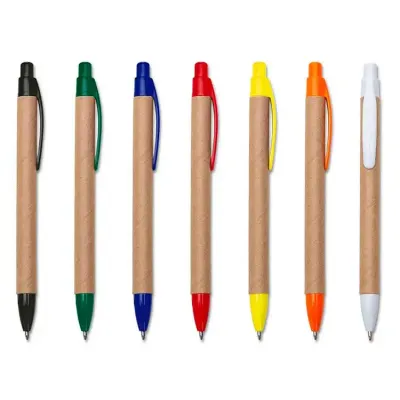 Caneta Ecológica de Papelão - cores