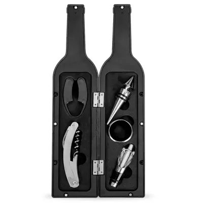 Kit vinho formato garrafa