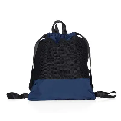 Mochila Saco em Poliéster azul e preta
