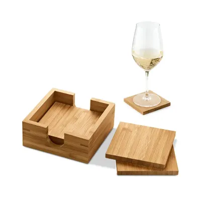 Kit de porta copo em bambu