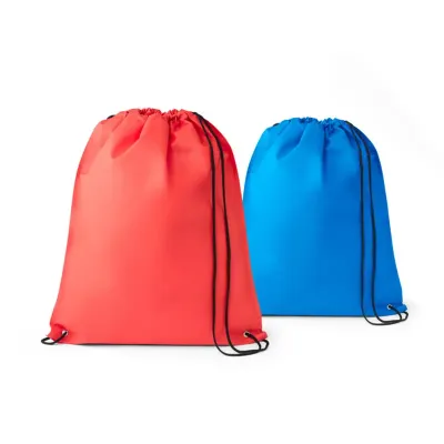 Mochila saco : vermelha e azul