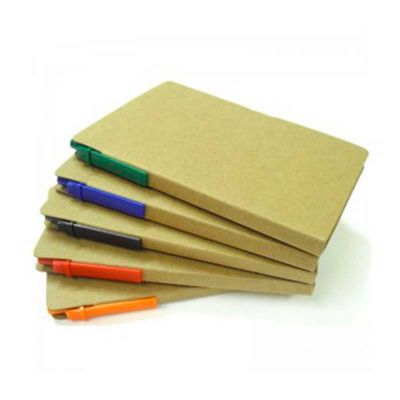 Bloco de anotação com sticky notes e caneta reciclável - 401734