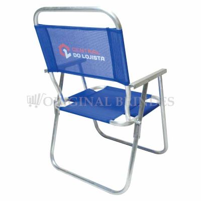 Cadeira de praia alta na cor azul royal