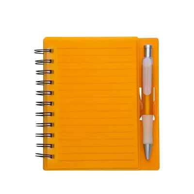 Bloco de anotações com caneta amarelo - 416376