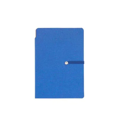 Bloco de anotações azul com elástico - 925372