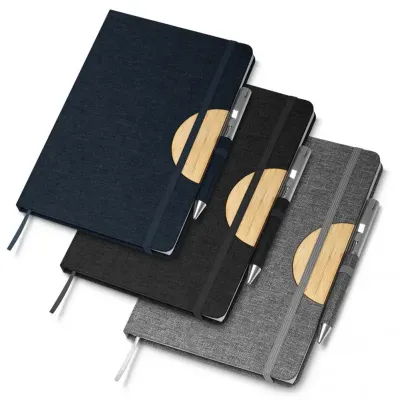 Caderno de anotações com suporte para caneta (todas as cores)