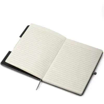Caderno de anotações com suporte para caneta (com folhas pautadas) - 1880785