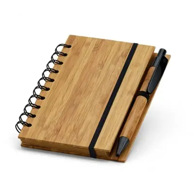 Caderno A6 em bambu 10,5 x 14,8cm com 70 folhas pautadas  - 1741067