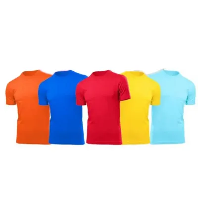 Camisetas em várias cores
