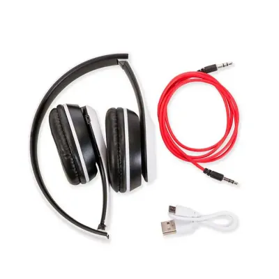 Fone de ouvido bluetooth com cabo USB e cabo auxiliar - 547506