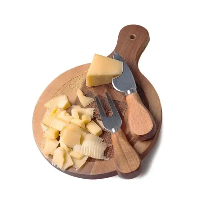 Kit queijo 3 peças personalizado, kit queijo para personalização, kit queijo para brinde, kit queijo 3 peças para personalizar, kit queijo em madeira para personalizar (imagem demonstrativa) - 1870110