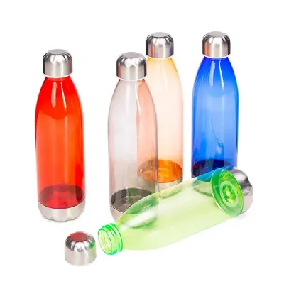 Squeeze plástico 700ml com corpo transparente colorido - 604295