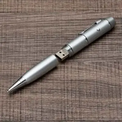 Caneta pen drive de metal com laser point - 514413