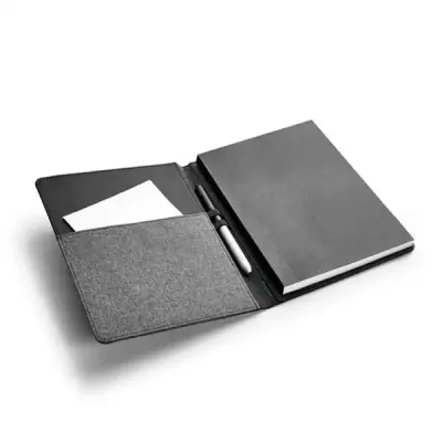 Caderno com capa em poliéster personalizado - 851623