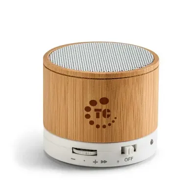Caixa de som de bambu com personalização - 1074713