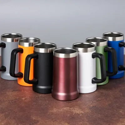 Canecas de chopp térmicas, em várias cores