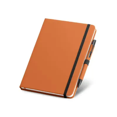 Kit de caderno e esferográfica - laranja - 1702568