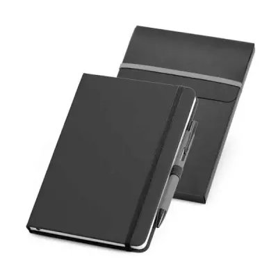 Kit de caderno e esferográfica personalizada
