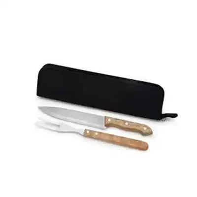 Kit churrasco com faca e garfo trinchantes - 432955