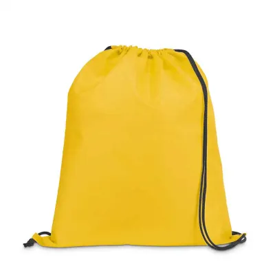 Sacola tipo mochila amarela