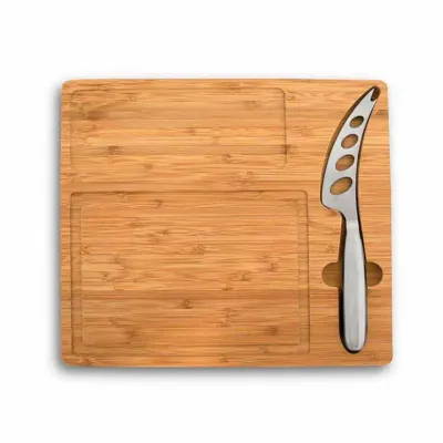 Tábua de queijos em bambu com faca personalizadas - 1330193