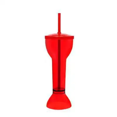 Yard Cup Prime  com tampa e canudo vermelho