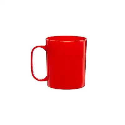 Caneca de chá vermelha de plástico