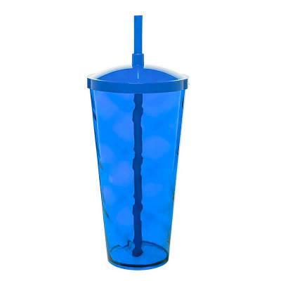Copão Twister de 1 litro com canudo na cor azul