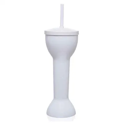 Yard Cup Prime copo com tampa e canudo branco solido - 1396364