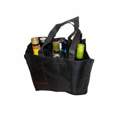 Bolsa para transporte de 6 garrafas com fundo acolchoado