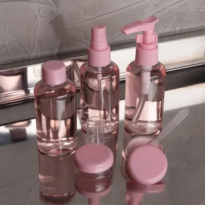 Kit Viagem Rosa 6 Peças