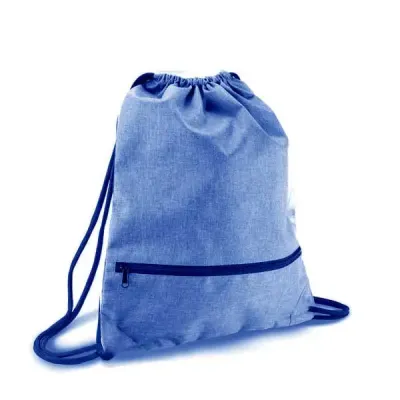 Mochila saco azul bom bolso frontal - 764694