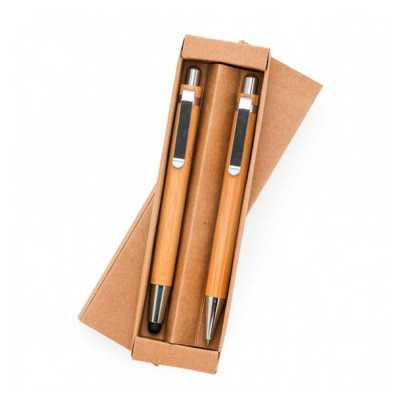 Kit Ecológico Caneta e Lapiseira Bambu Personalizado - 820301