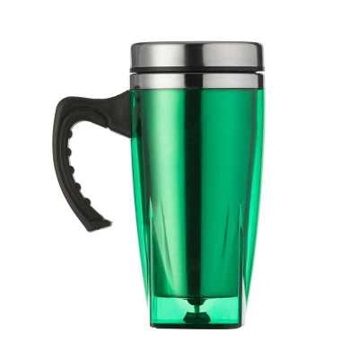 Caneca acrílica 450ml com fundo quadrangular com cabo plástico resistente 