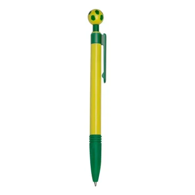 Caneta Plástica Bola Amarela