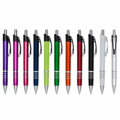 canetas com três anéis em várias cores