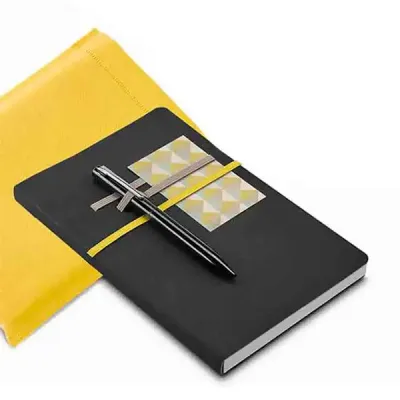 caderno de anotações executivo amarelo - 1023863