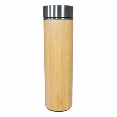 Garrafa Bambu Parede Dupla 500 ml com Infusor - com tampa - 1461126