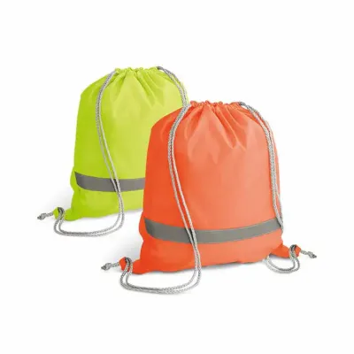 Sacola tipo mochila personalizada com elementos refletores - 1411578