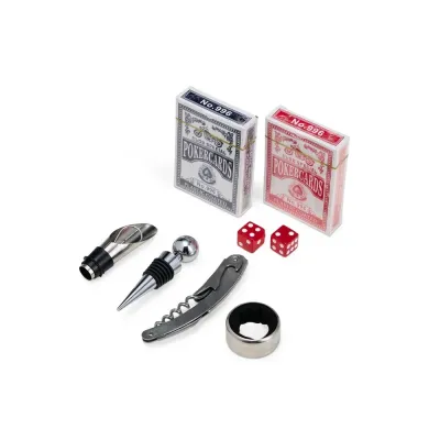 Kit Vinho com Baralho e Dados - 2222627