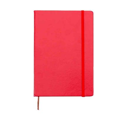 Caderneta em material sintético vermelho