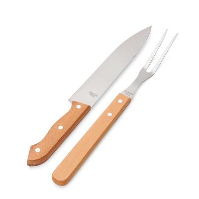 Kit churrasco 2 peças - garfo e faca - 1328518