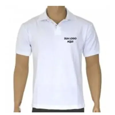 Camisa polo branca personalizada - 1988209