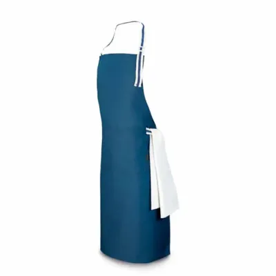 Avental em algodão e poliéster cor azul com bolso - 968083