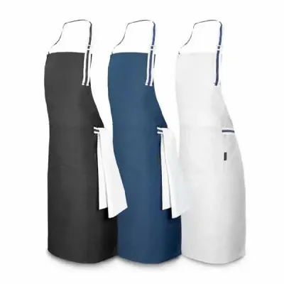 Avental em algodão e poliéster 150 g/m², ajustável com 2 bolsos - cores variadas - 968084