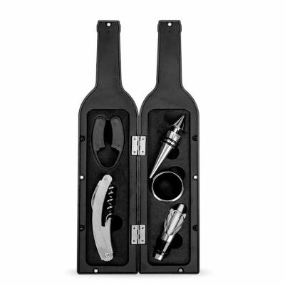 Kit vinho formato garrafa com 5 peças