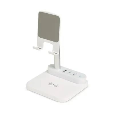 Base de Carregamento com Suporte Celular e Luminária Personalizada